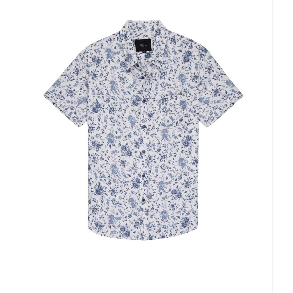 Rails Carson Floral Short Sleeve Button Up Shirt Desert Rose India Men's XXL NWT